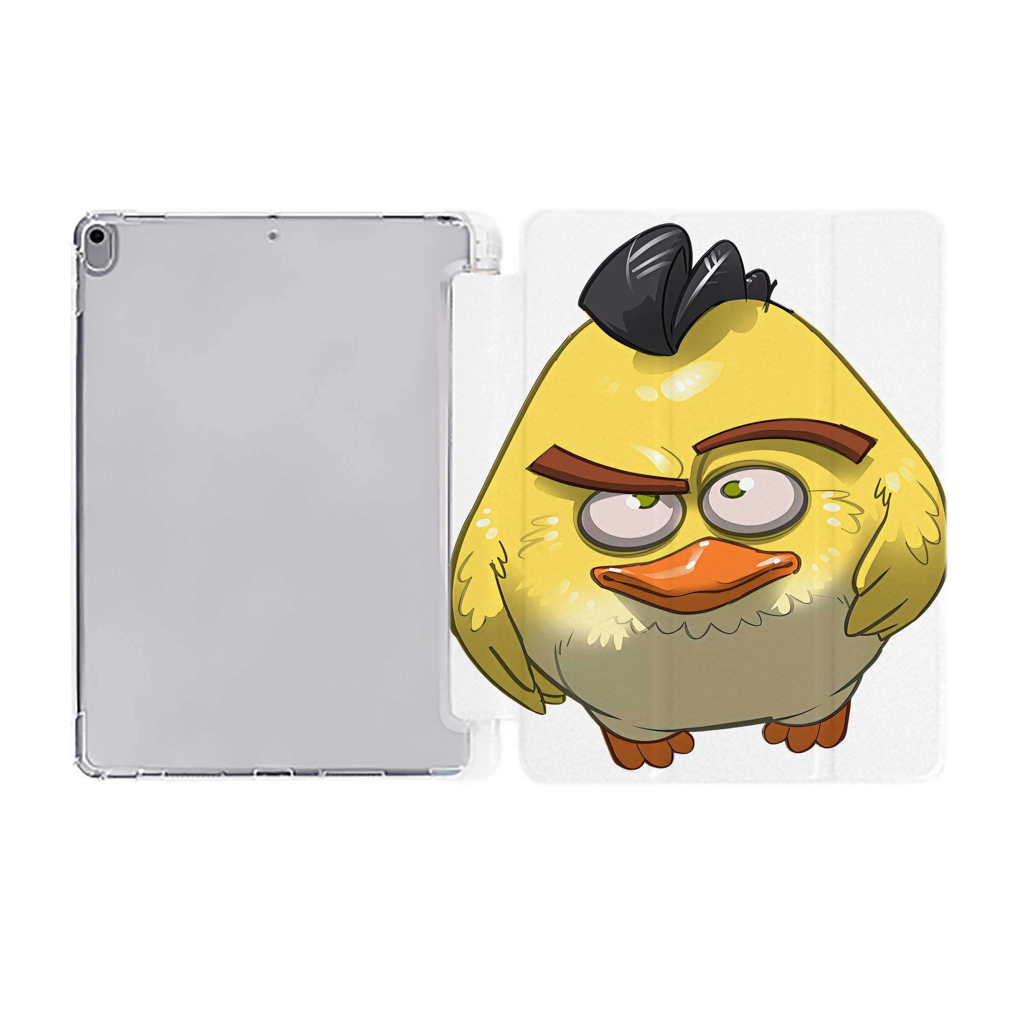 （画像用） Angry Birds アングリーバード IPad ケース ペン収納付き 三つ折りスタンド PUレザー×シリコン 対応機種9.5/10.5/10.9インチ